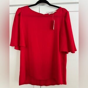 LOFT red t-shirt Blouse size small NWT